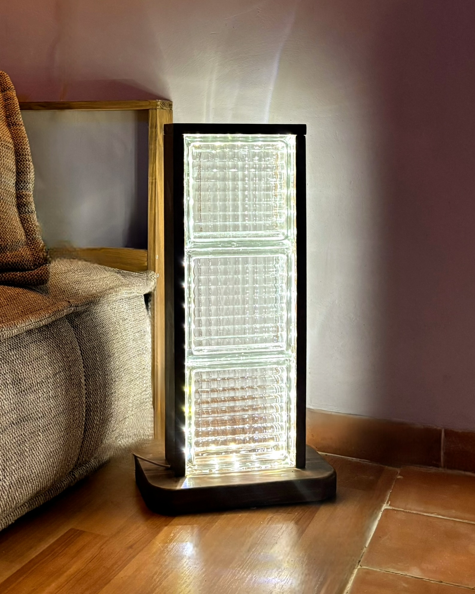 lampe carreaux de verre design